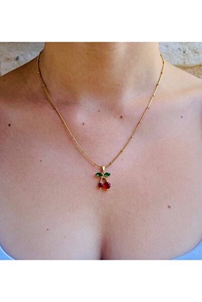 milayk الكرز أحسب قلادة الصلب