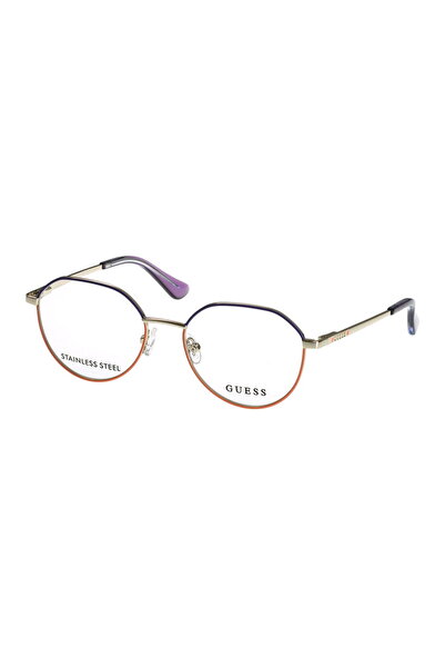 Guess GU9232 083 48 Women's Eyeglass Frames, Metal, Purple, 48 mm