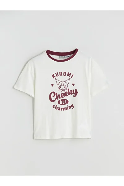 LC Waikiki Crew Neck Kuromi Printed Girl's T-Shirt