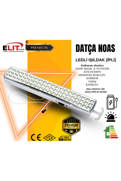 ELİT YANGIN VE GÜVENLİK SİSTEMLERİ IŞILDAK ÇEKMELİ İPLİ ŞARJLI KAMP & EL FENERİ