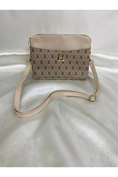 owwon حقيبة كتف نسائية بتفاصيل ذهبية مكونة من 3 أقسام وحزام قابل للتعديل