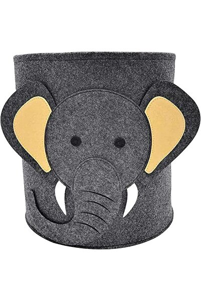 Mixbo Foldable Toy Storage Basket Mixbo, Elephant Design, 37 x 35 cm, Gray