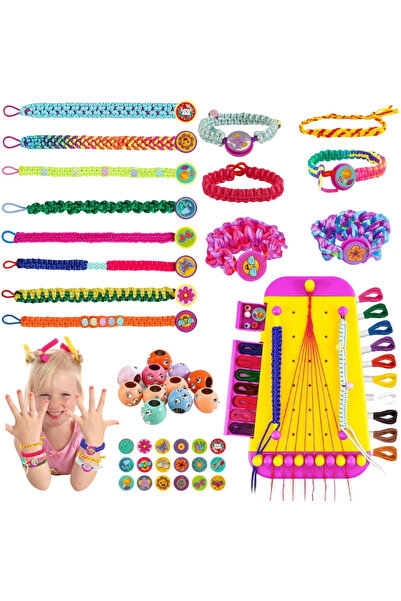 LUDIRO Σετ Δημιουργικών Βραχιόλια Φιλίας 2 σε 1 με Αργαλειό, Χάντρες, +6 Ετών