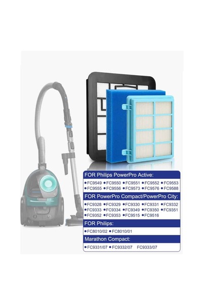 PAA-home Set filtre compatibile cu Philips PowerPro Active, PowerPro Compact, PowerPro City, Marathon Compact