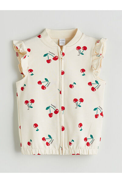 LC Waikiki New Season College Collar Printed Girl's Vest
