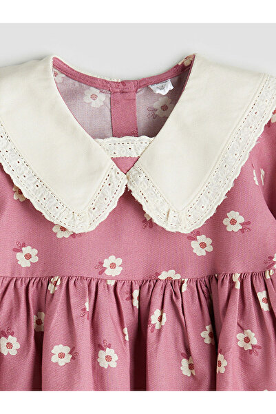 LC Waikiki Shining Store'dan Işıltılı Seçimler | Bebe Yaka Çiçekli Kız Çocuk Elbise