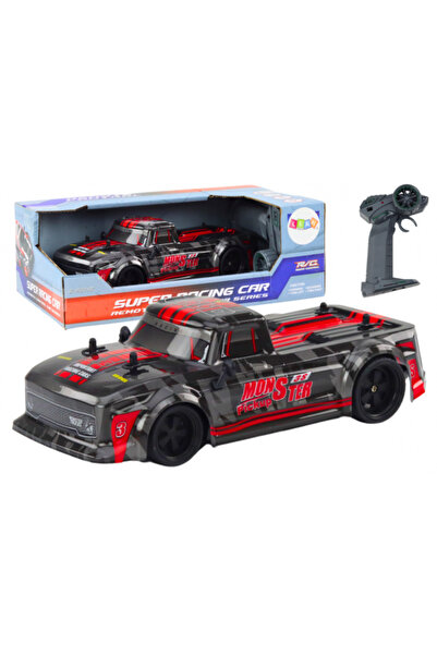 REBELS Camionetă cu telecomandă, roți de cauciuc, 1:18, roșii