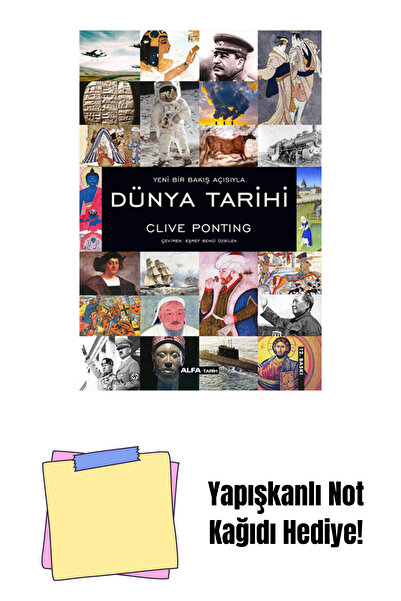 Alfa Yayınları تاريخ العالم (غلاف مقوى) + ورق ملاحظات لاصق