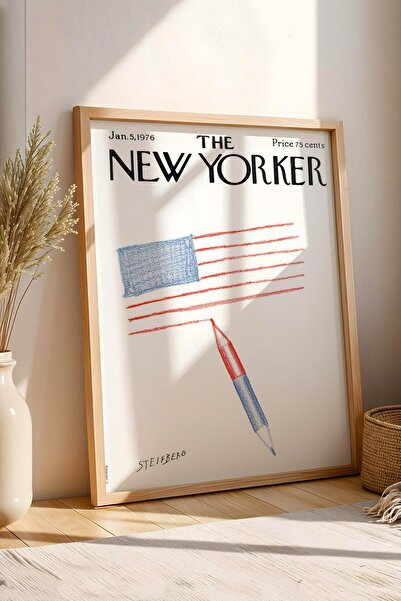 Saturn Tabloul înrămat The New Yorker 5 ianuarie 1976 - Tabloul cu steagul a doua centură