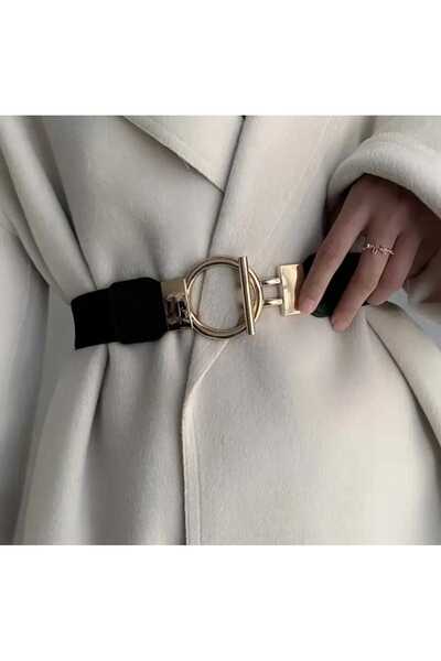 beyna aksesuar Cureaua elastica de 4 cm cu catarama aurie