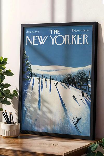 Saturn Tabloul înrămat The New Yorker 20 ianuarie 1973 - Tabloul de schi