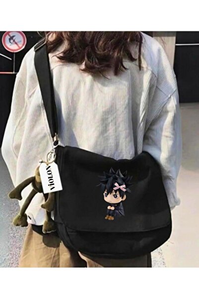 Violon حقيبة ماسنجر سوداء مطبوعة من Anime Jujutsu Kaisen