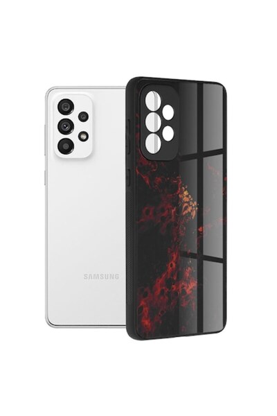 dalip Carcasă de protecție compatibilă cu Samsung Galaxy A73 5G, Red Nebula, ...