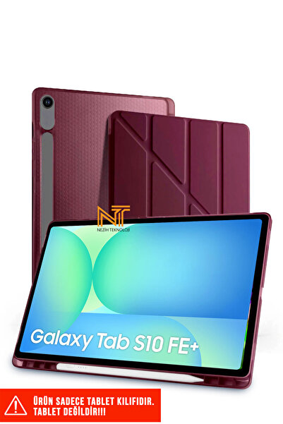 Nezih Case Samsung Tab S10 FE Plus 13,1 inch Uyumlu Trifolding Kalem Bölmeli ...