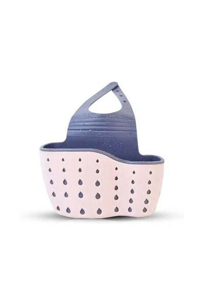 Generic منظم رفوف حوض المطبخ من ميرفا - حامل صابون وإسفنجة للتجفيف (وردي)