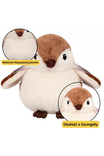 REBELS Plush Bird – Brown Sparrow, 12 cm