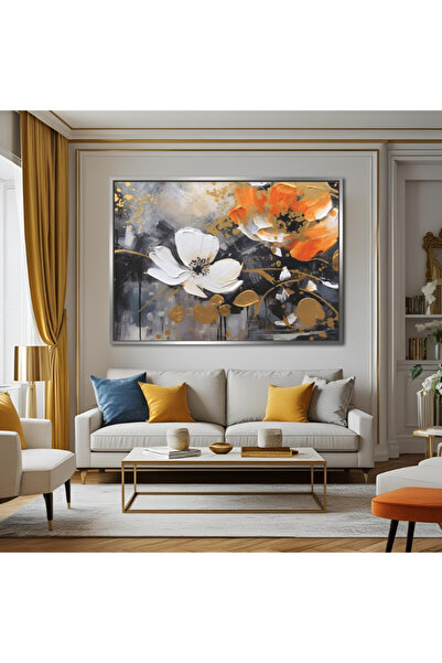 Markazip 70x120cm Gümüş Metal Çerçeveli Kanvas Tablo EYL75-K-G