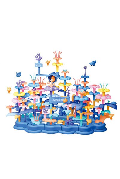 LUDIRO 136 Piece Coral and Fish Building Set, Marine Theme, Modular Base, +3 Years