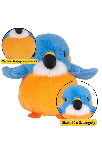 REBELS Plush Bird Toy – Blue-Orange 12 cm