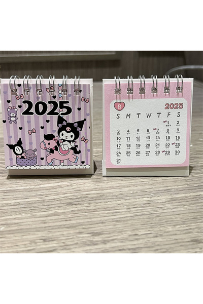 Choice1 A2 7x6cm New 2025 Cartoon Sanrio Mini Calendar Cinnamoroll Kuromi Melody Mini Desktop Decoration Chi