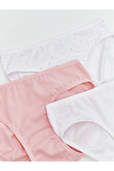 LC Waikiki LCW Kids NEW SEASON سراويل داخلية للفتيات بخصر مطاطي مكونة من 3 قطع