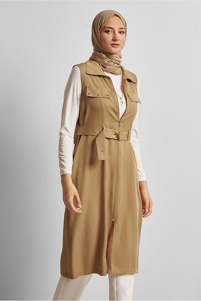Alvina Belted Lyocell Vest 45645