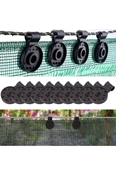 Marsilyan 10 Pcs Sunshade Net Fixing Clips, Durable Plastic for Shade Cloth a...