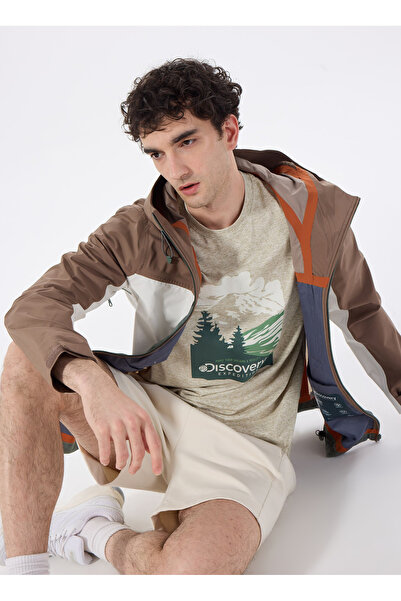 Discovery Expedition D5SM-MNT3770 Açık Kahve Düz Erkek Mont