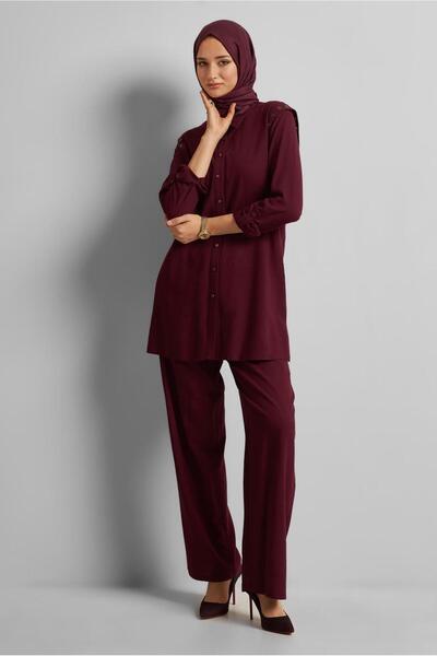 Alvina Pants Viscos Linen Set 45612