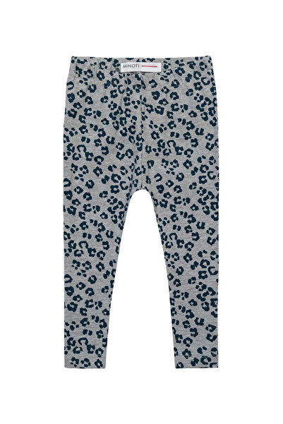 Minoti Girls Legging - Grey marl aop