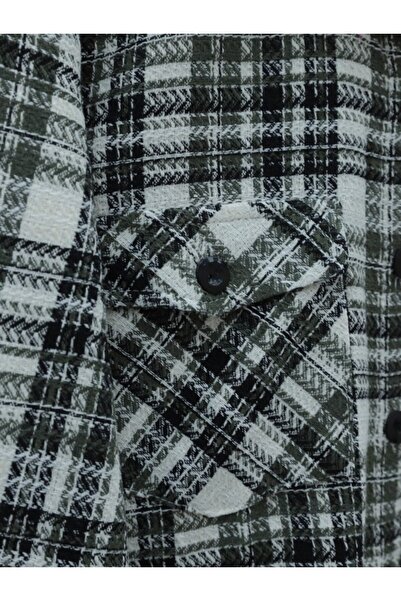 ALPACO Риза от кепър с джобове и яка - каки