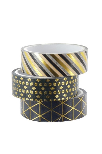 Roco Washi Tape 3 Reel 15 mm x 5 m – Assorted Colors