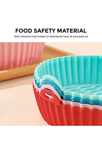 O Ozone Silicone Air Fryer Liner 8.5inch [Pack of 2] Reusable Air Fryer Silicone Basket Heat Resista