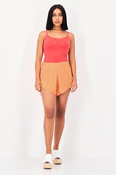 BİLLABONG Women Allover Print Basic Shorts, Orange