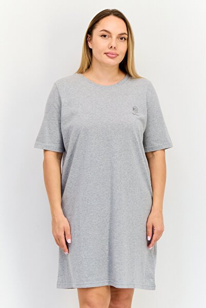 Reebok Women Sportswear Fit Short Sleeve Outdoor Tee Dress, Grey