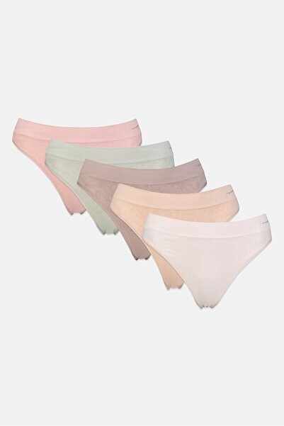 Tahari طقم ملابس داخلية نسائية بدون درزات بطبعة زهور، 5 قطع، متعدد الألوان