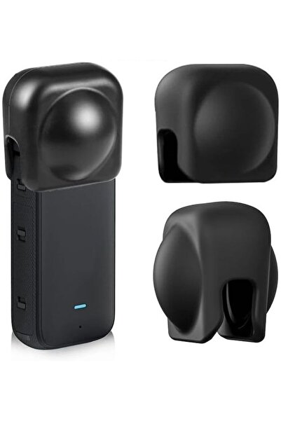 O Ozone واقيات غطاء عدسة السيليكون لكاميرا Insta360 X4 - أسود
