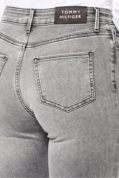 Tommy Hilfiger Women Skinny Fit High Waist Solid Stretchable Jeans, Grey