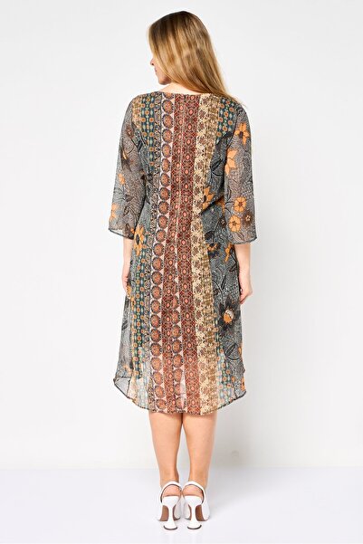 Desigual Women Allover Print Midi Dress, Multicolor