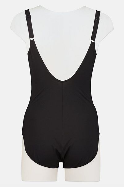 SPEEDO Women One Piece Embroidered Logo Swimsuit, Black
