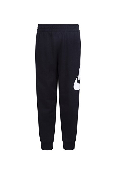 Nike بنطال رياضي بشعار جرافيكي من مزيج القطن - أسود