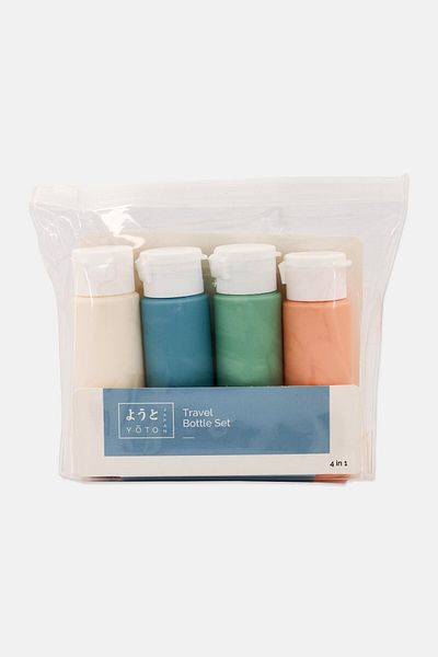 YOTO 4 Piece Silicon Travel Bottle Set, Multicolor