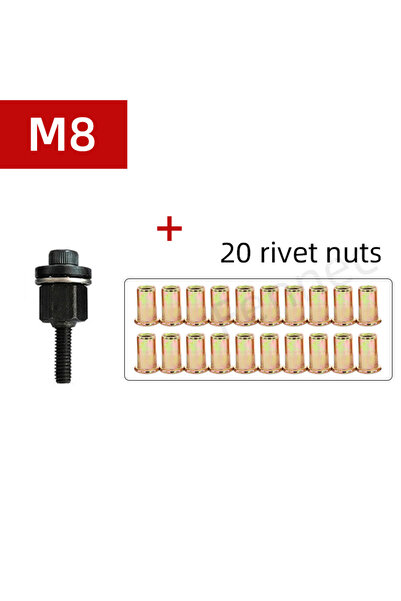 Choice3 مجموعة أدوات تثبيت صواميل برشام M8-20 قطعة، محول M3 M4 M5 M6 M8 M10 M...