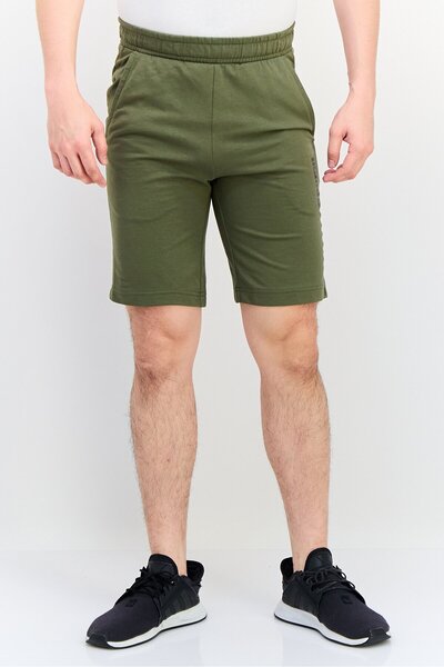 Puma Men Sportswear Fit Brand Logo Outdoor Shorts, Dark Green