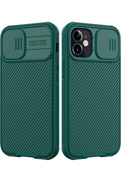 Nillkin غلاف لهاتف iPhone 12 Mini، غطاء CamShield صلب مع غطاء حماية منزلق للك...