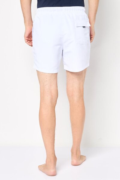 Calvin Klein Men Brand Logo Drawstring Swim Trunks, White
