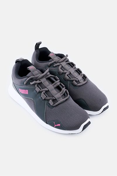 Puma Women Brand Logo Lace Up Outdoor Shoes, Dark Shadow