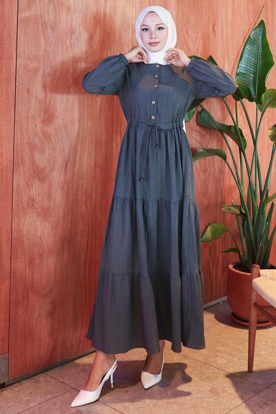 hafsamina Elisa Smoked Button Dress Hm2805