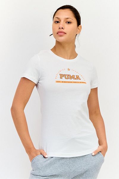 Puma Women Regular Fit Short Sleeves Outdoor T-Shirt, White