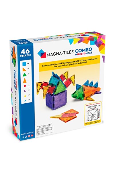 Magna Tiles Magna-Tiles Combo Construction Set, 46 Pieces, Multicolor, Magnetic